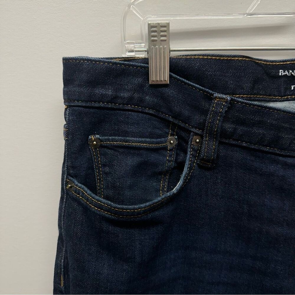 Banana Republic Travel Jeans | Men's Dark Navy Blue Straight Fit 35x30 - Picture 4 of 9